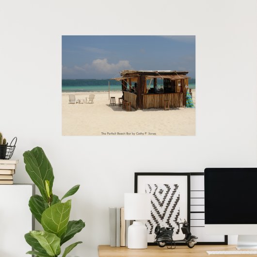 Das perfekte Bar am Strand Poster (Heimbüro)