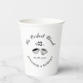 Das perfekte Blend Monogram Wedding Paper Cup Set Pappbecher (Vorderseite)