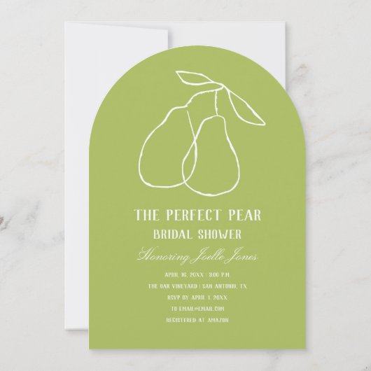 Das perfekte Brautparty aus der Birne Einladung (Rückseite)