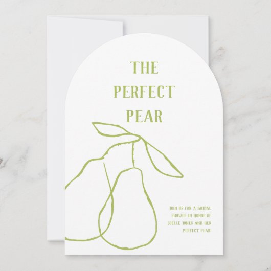 Das perfekte Brautparty aus der Birne Einladung (Vorderseite)
