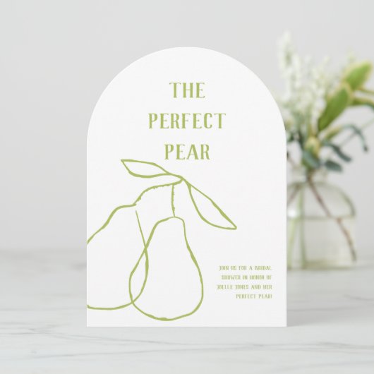 Das perfekte Brautparty aus der Birne Einladung (Stehend Vorderseite)