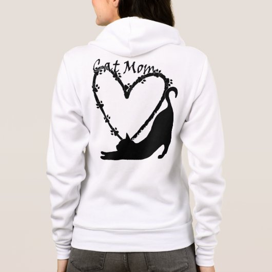 Das perfekte "Cat Mama" Hoodie mit Druck auf der R (Rückseite)