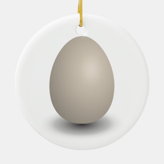 das perfekte Ei Keramikornament (Hinten)