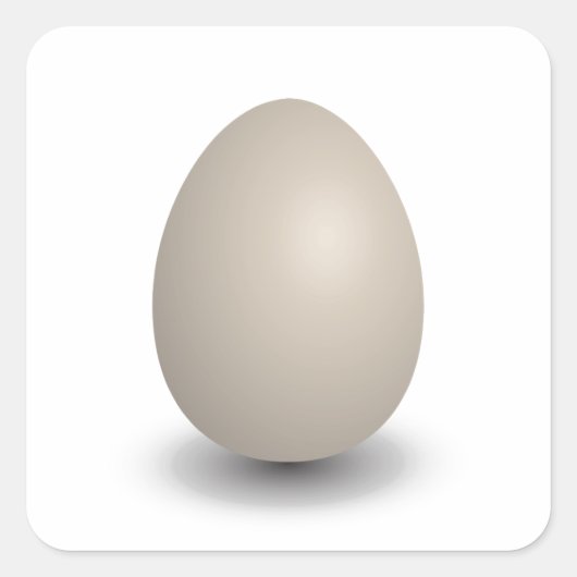 das perfekte Ei Quadratischer Aufkleber (Vorderseite)