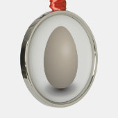 das perfekte Ei Silbernes Ornament (Rechts)