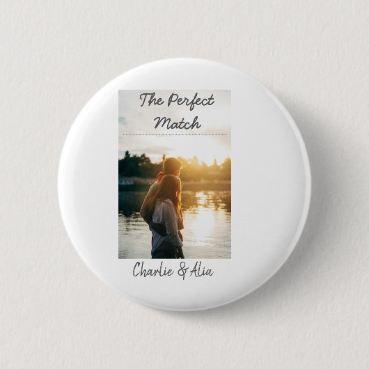 Das perfekte Foto für Hochzeitskinder Button (Vorderseite)