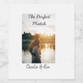 Das perfekte Foto für Hochzeitskinder Weinetikett (Einzelnes Label)