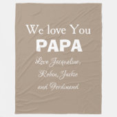 Das perfekte Geschenk für Vater, Pop oder Papa. Ei Fleecedecke (Vorderseite)