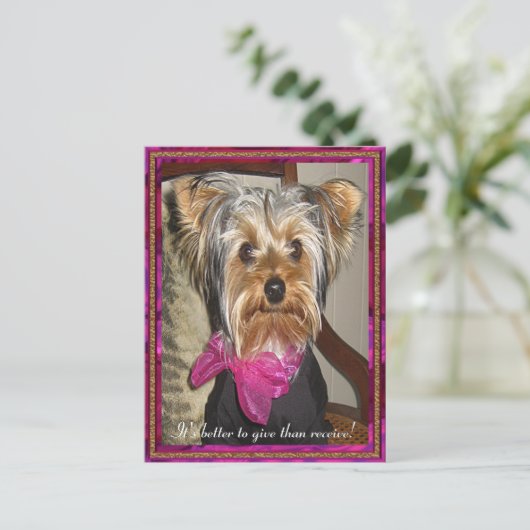 Das perfekte Geschenk Postkarte (Stehend Vorderseite)