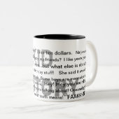 Das perfekte Geschenk Zweifarbige Tasse (VorderseiteRechts)