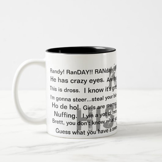 Das perfekte Geschenk Zweifarbige Tasse (Links)