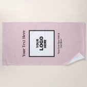 Das perfekte Logo Sage pink Beach Handtuch (Vorderseite)
