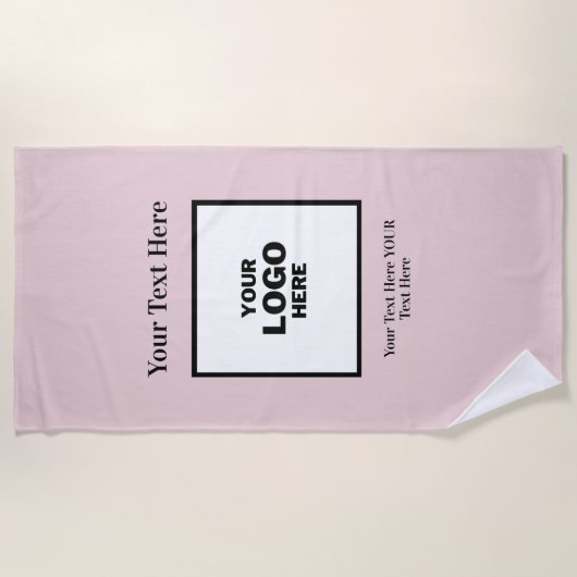 Das perfekte Logo Sage pink Beach Handtuch (Vorderseite)