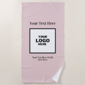 Das perfekte Logo Sage pink Beach Handtuch (Vorderseite)