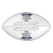 Das perfekte Match-Fußball-Hochzeitmonogramm Football (Vorderseite)