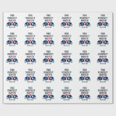 Das perfekte Match-Fußball-Hochzeitmonogramm Geschenkpapier (Flach)