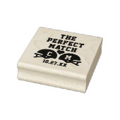 Das perfekte Match-Fußball-Hochzeitmonogramm Gummistempel (Stempel)