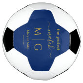 Das perfekte Match - Monogramm Paar Name Navy Fußball (Gedreht)