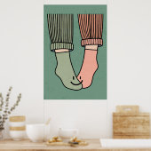 Das perfekte Match-Paarposter Glückliche Füße Wand Poster (Küche)