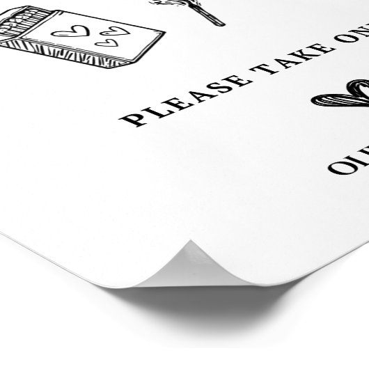 Das perfekte Match Wedding Sign Poster (Ecke)