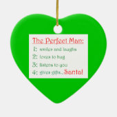 Das perfekte Menschenherz-Ornament Keramik Ornament (Hinten)