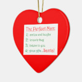 Das perfekte Menschenherz-Ornament Keramik Ornament (Links)