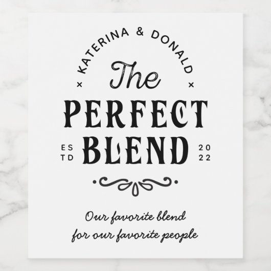 Das perfekte Mischweinetikett Weinetikett (Einzelnes Label)