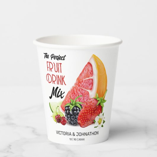 Das perfekte Mix Frucht danke Ihnen für Ihre Hochz Pappbecher (Vorderseite)