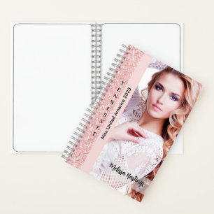 Das perfekte Notebook   Rose Pink Glitz Notizblock