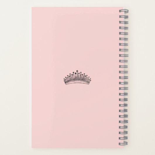 Das perfekte Notebook | Rose Pink Glitz Notizblock (Rückseite)