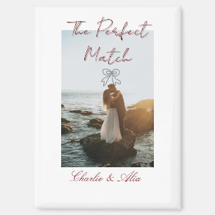 Das perfekte Paar Hochzeitspaar Foto retro mauve Magnet