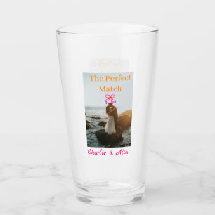 Das perfekte Paar Hochzeitspaar Foto retro pink  Glas