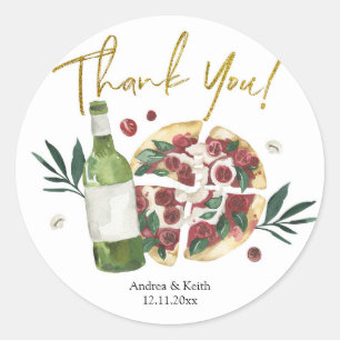 Das perfekte Paar Pizza und Bier Danke Sticker