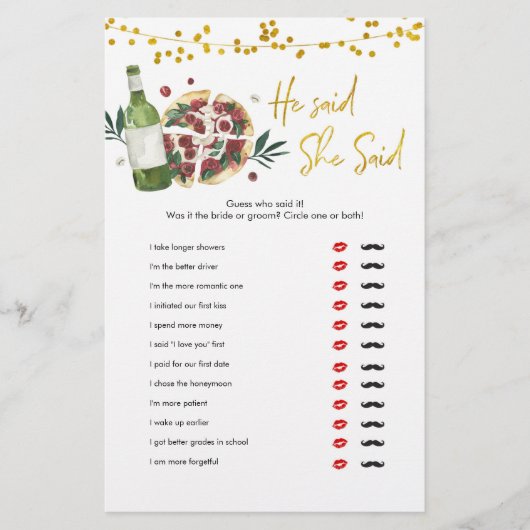 Das perfekte Paar, sagte er, sie habe Spiele gesag (Vorderseite)