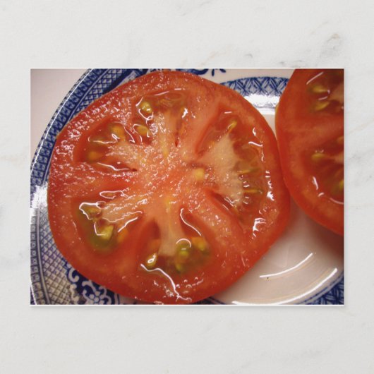Das perfekte Slice Tomato Postkarte (Vorderseite)