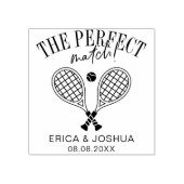 Das perfekte Spiel Save the Date Wedding Tennis Gummistempel (Prägung)