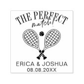 Das perfekte Spiel Save the Date Wedding Tennis Permastempel (Design)