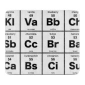 Das Periodensystem der Nachtische Schneidebrett (Vorderseite)