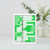 Das Periodische Tabellenwort-Scramble Postkarte (Stehend Vorderseite)