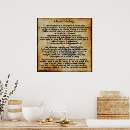 Das Personal Daily Prayer Poster 24X24 (Küche)