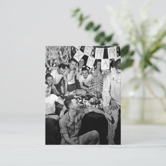 Das Personal der USS LEXINGTON feiert_War Image Postkarte (Stehend Vorderseite)