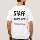 Das Personal-Hahnentrittmuster der Männer T-Shirt (Rückseite)