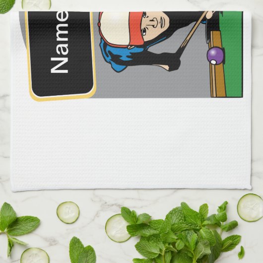 Das personalisierte Billard der Männer Handtuch (Gefaltet)