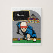 Das personalisierte Billard der Männer Puzzle (Vertikal)