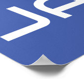 Das Personalisierte blaugraue Kind Poster (Ecke)