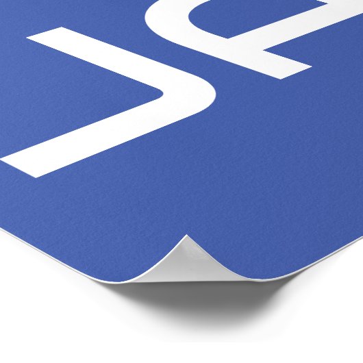 Das Personalisierte blaugraue Kind Poster (Ecke)