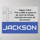 Das Personalisierte blaugraue Kind Poster (Vorne)