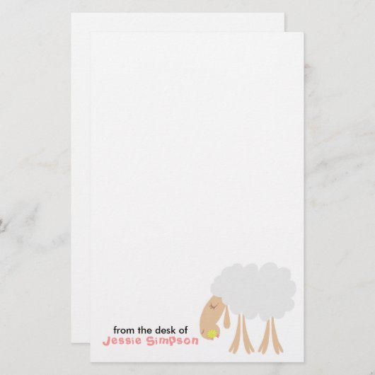 Das personalisierte Briefpapier der Spaß-Kinder (Vorne/Hinten)