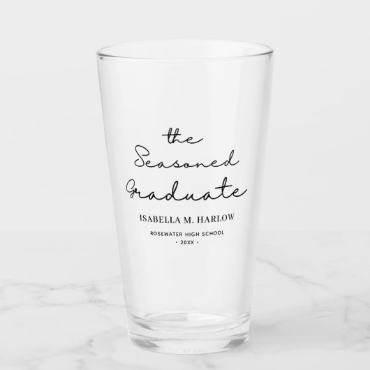 Das Personalisierte des besaiteten Abschlusses Glas (Vorderseite)