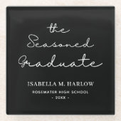 Das Personalisierte des besaiteten Abschlusses Glasuntersetzer (Vorderseite)